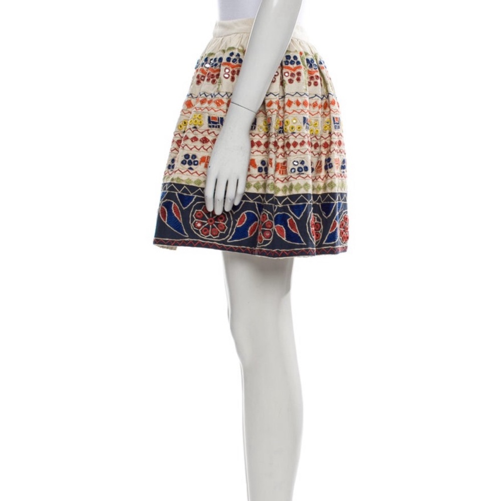 alice + olivia embellished mini skirt